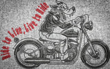 Biker Wolf - Ride to Live 4.35 X 6.90 (110.5mm X 175.3mm)