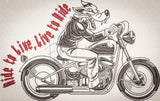 Biker Wolf - Ride to Live 6.12 X 9.72 (155.4mm X 246.9mm)
