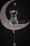Moon Kitty Sketch Style 11.63 X 7.57 (295.4mm X 192.3mm)