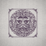 Creature Feature Quilt Square - 4X4 Green Man