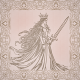 Once Upon A Time Quilt Square - Bad-Ass Queen
