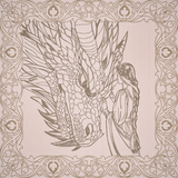 Once Upon A Time Quilt Square - Princess and Dragon