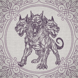 Creature Feature Quilt Square - Cerberus