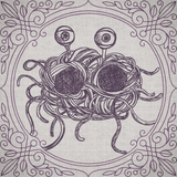 Creature Feature Quilt Square - Flying Spaghetti Monster (FSM)