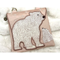 TopZip Flap Bag - Polar Bear Mama & Baby