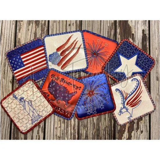 2021 4Th Of July Coaster Set