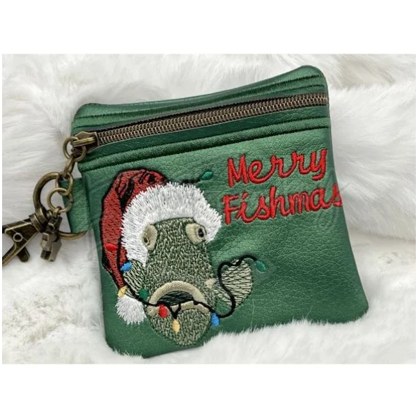 4X4 ZipBag - Merry Fishmas – EmFreudery Designs