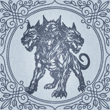 Creature Feature Quilt Square - Cerberus