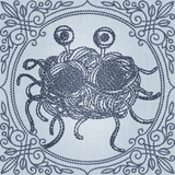 Creature Feature Quilt Square - Flying Spaghetti Monster (FSM)