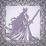 Once Upon A Time Quilt Square - Bad-Ass Queen