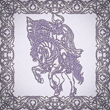 Once Upon A Time Quilt Square - Dark Knight