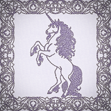 Once Upon A Time Quilt Square - Unicorn