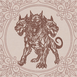 Creature Feature Quilt Square - Cerberus