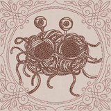 Creature Feature Quilt Square - Flying Spaghetti Monster (FSM)