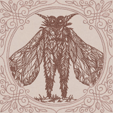 Creature Feature Quilt Square - MothMan