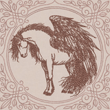 Creature Feature Quilt Square - Pegasus