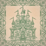 Once Upon A Time Quilt Square - Castle