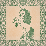 Once Upon A Time Quilt Square - Unicorn