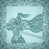 Once Upon A Time Quilt Square - Knight