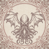 Creature Feature Quilt Square - Cthulhu