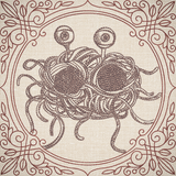 Creature Feature Quilt Square - Flying Spaghetti Monster (FSM)