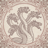 Creature Feature Quilt Square - Hydra