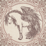 Creature Feature Quilt Square - Pegasus