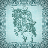 Once Upon A Time Quilt Square - Dark Knight