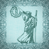 Once Upon A Time Quilt Square - Wizard