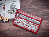 Bi-Fold Zip Wallet - Playing Card Suits