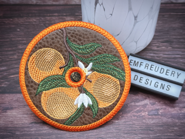 Coaster/Drink Topper - Oranges – EmFreudery Designs