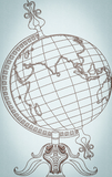 Vintage Globe Outline