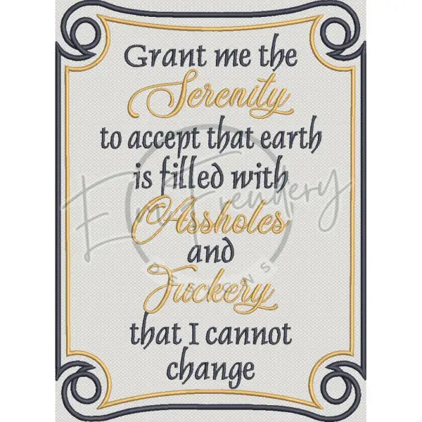 A Serenity Prayer 10.43 X 7.69