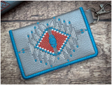 Bi-Fold Zip Wallet - Native American Pattern