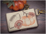Bi-Fold Zip Wallet - Pumpkin Football
