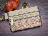 Bi-Fold Zip Wallet - Pumpkin Football