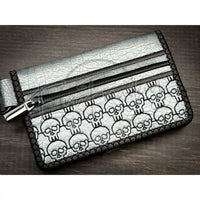 Bi-Fold Zip Wallet - Scary Skull