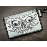 Bi-Fold Zip Wallet - Scary Skull