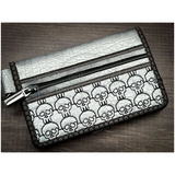Bi-Fold Zip Wallet - Scary Skull