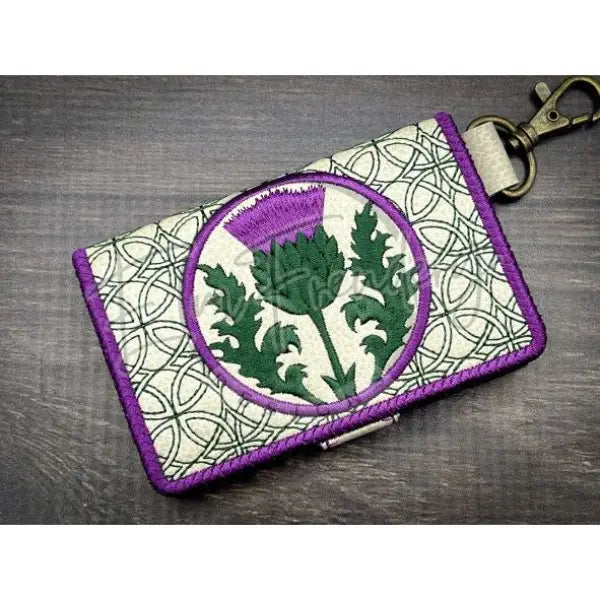 Bi-Fold Zip Wallet - Scottish Thistle