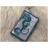 Bi-Fold Zip Wallet - Sea Horse