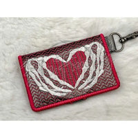 Bi-Fold Zip Wallet - Skeleheart