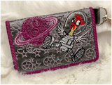 Bi-Fold Zip Wallet - Space Chicken