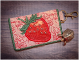 Bi-Fold Zip Wallet - Strawberries