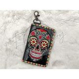 Bi-Fold Zip Wallet - Sugar Skull