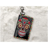 Bi-Fold Zip Wallet - Sugar Skull