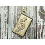 Bi-Fold Zip Wallet - Treble Clef