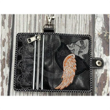 Bi-Fold Zipper Wallet - Biker