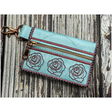Bi-Fold Zipper Wallet - Rose