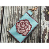 Bi-Fold Zipper Wallet - Rose
